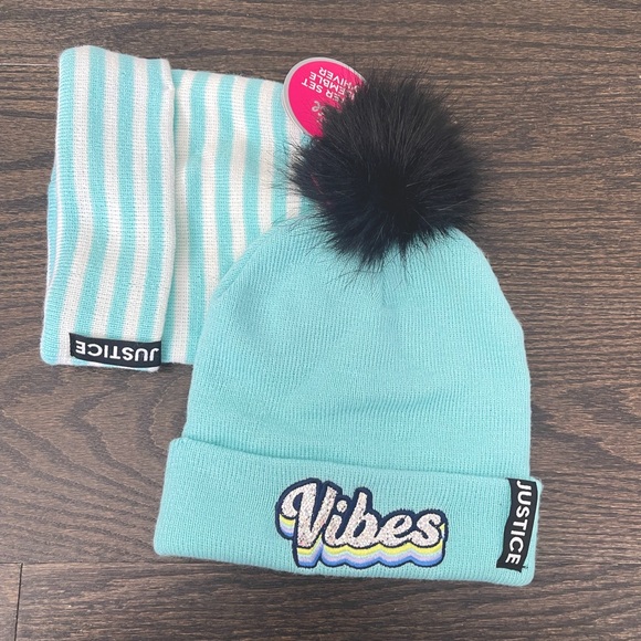 💕3/$20💕 New* Justice Girls 2 Pack Beanie/ Blue - Picture 7 of 7